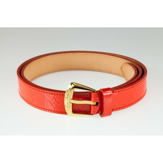 Louis Vuitton Ceinture Vernis Phoenix Orange Sunset Patent  display picture 1