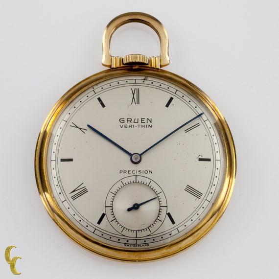 Gruen veri thin pocket watch value hotsell