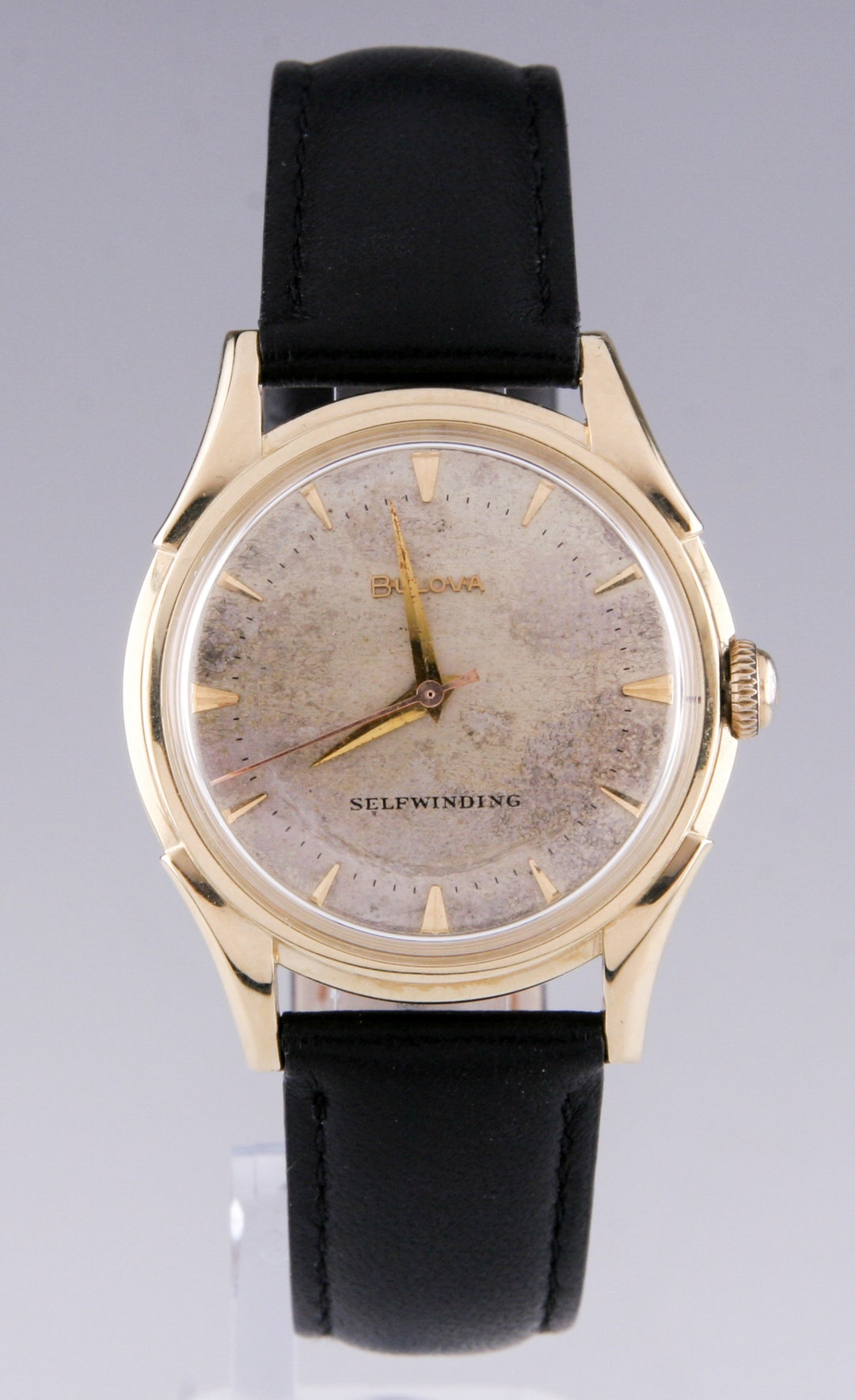 Vintage 1956 Bulova Selfwinding 14k Gold Men's Automatic Watch W