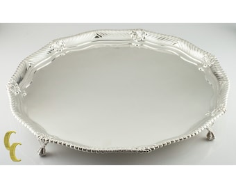 Tiffany Makers Sterling Silber Large Footed Tablett 1888 86,5 Unzen Große Antike
