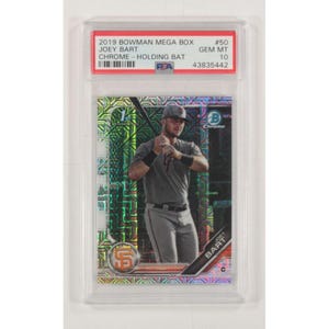 2019 Bowman Mega Box Joey Bart Chrome Holding Bat PSA 10 Gem Mint #50