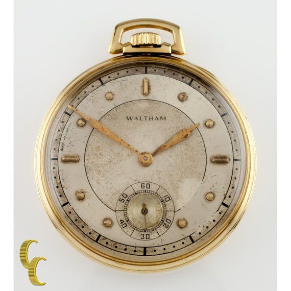 Waltham Colonial R Open Face 14k Yellow Gold Vinta