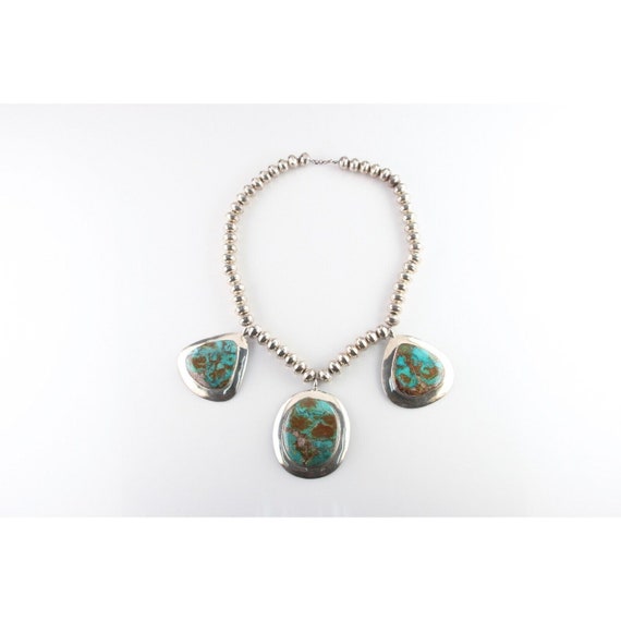 100+ Gram Vintage Native American Navajo Royston Turquoise Sterling Silver Necklace 100+ Gram Vintage Native American Navajo Royston Turquoise Sterling Silver Necklace