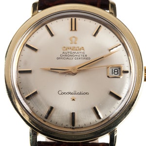 Vintage 1966 Omega Constellation Chronometer Men&#39;s Gold-Plated Automatic Watch, Ref. 168.004
