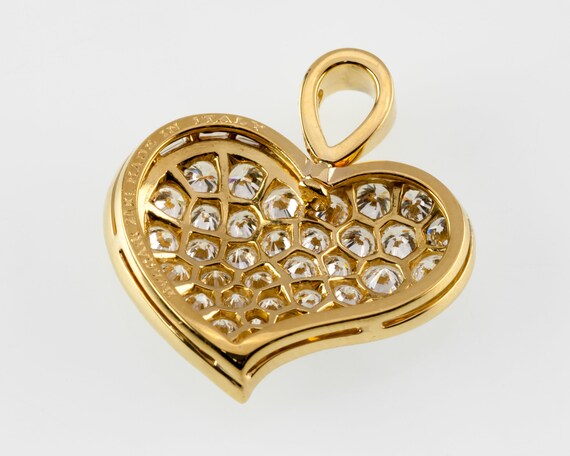Bulgari Bvlgari 20k Yellow Gold Diamond Heart Pen… - image 10
