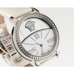 Versace Stainless Steel Transparent Krios Quartz Watch w/ Box and Papers