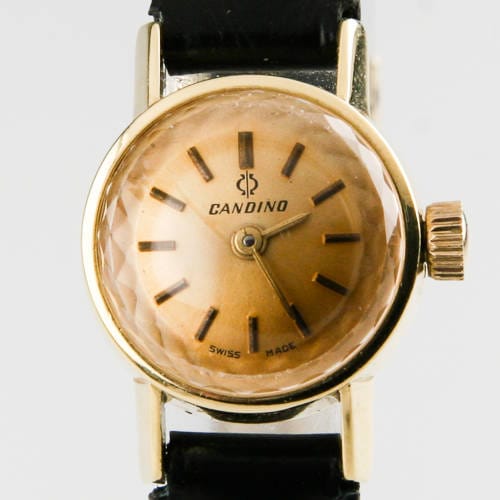 18k Yellow Gold Candino Women's Vintage Hand-winding Watch W