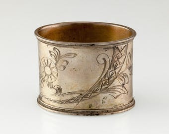 Rosyjski srebrny uchwyt na serwetki