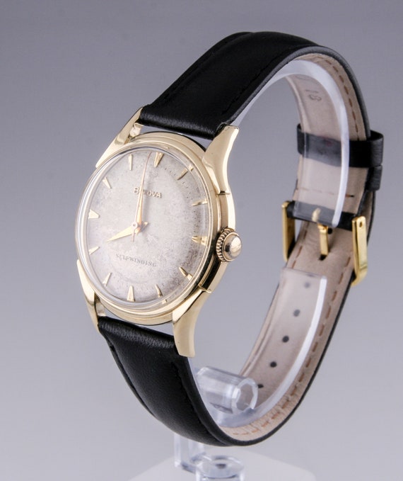 Vintage 1956 Bulova Selfwinding 14k Gold Men's Au… - image 3