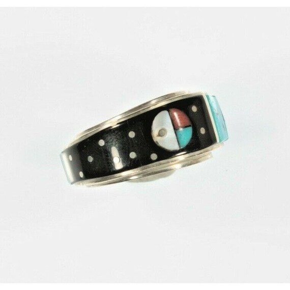 Exquisite Harold Smith Zuni Inlay Sterling Silver… - image 3