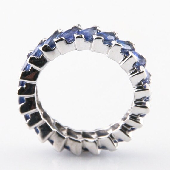 Blue Sapphire 3.36 carat Marquise Cut Platinum Et… - image 4