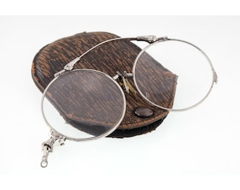 Gorgeous Vintage Sterling Silver Lorgnette Glasses With Cases Lenses Intact