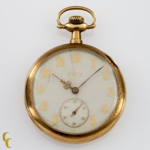 Elgin Grade 315 15 Jewel Size 12 Open Face 14k Yellow Gold Pocket Watch