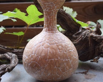 Eggshell mosaic on natural gourd