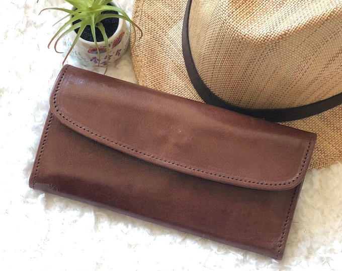 Handmade Bicolor woman leather wallet - Woman Leather wallet - Authentic Leather Wallet - leather gift -gift for her