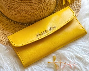 Leather wallets for women • Engraved wallet• personalized gift for woman • personalized wallet