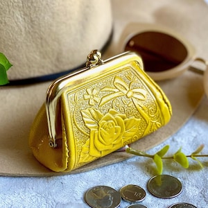 Handmade leather vintage style coin purse • gifts for mom • coin purse