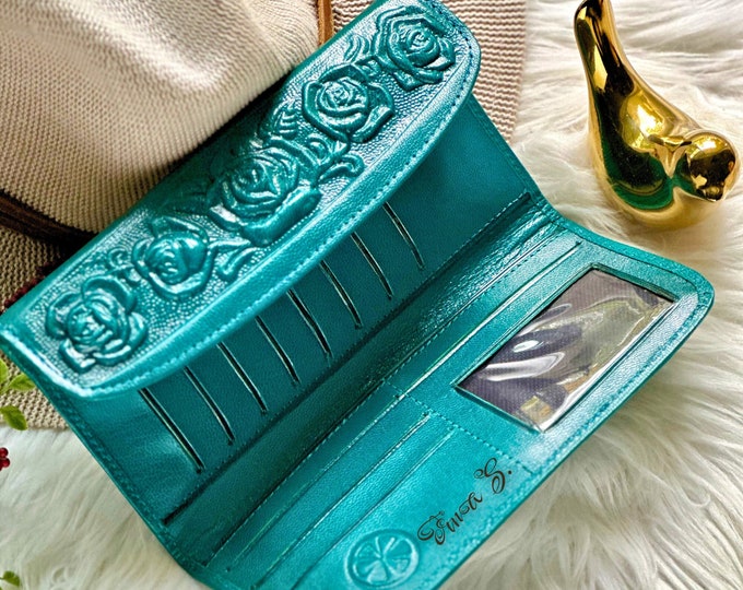 Cash Wallets for Women • Engraved Wallets • Handwriting Wallet  • Personalized Gifts for her