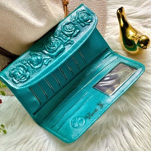 Carteras en efectivo para mujer • Carteras grabadas • Cartera con escritura a mano • Regalos personalizados para ella