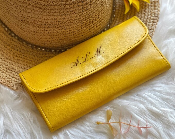 Bicolor woman leather wallet • Woman Leather wallet • Authentic Leather Wallet • personalized gifts for her