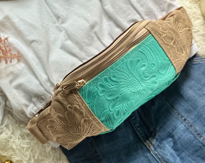 Graduation Gift for Her • Sustainable Leather Sling Bag • Boho Crossbody Fanny Pack
