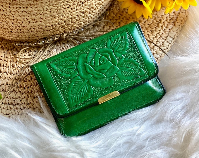 Small leather wallet • cute women's wallets • Small floral wallet • personalized gift for her