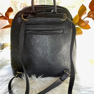 black floral backpack for women