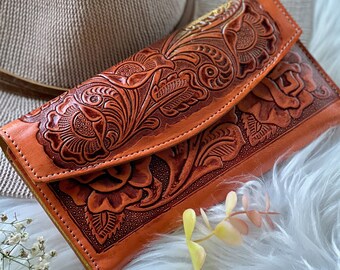 Handmade leather wallet woman • wallets for women • womens wallets • personalized gifts
