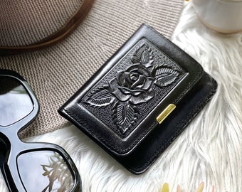 Small wallet woman • personalized wallets • leather wallets for woman •  vintage style wallets