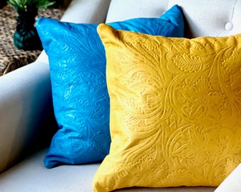 Handmade leather pillow covers• Decorative pillow covers • Housewarming Gift