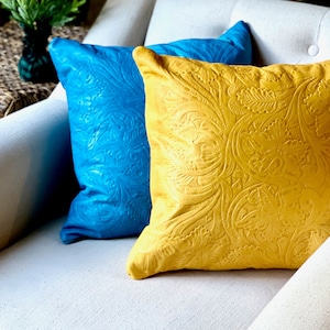 Handmade leather pillow covers• Decorative pillow covers • Housewarming Gift