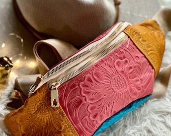 Leather Fanny Pack: Handmade Boho Sling Belt Bag