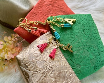 Cosmetic Bag • Make up Bag Leather • Personalized gifts for her • Anniversary gifts