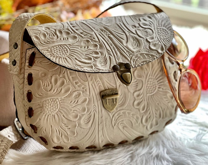 Crossbody bag•  Leather HandBag • Western gifts • Small Leather Purse • Personalized gift for her