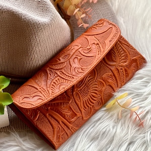 Carteras de cuero suave y mantecoso para mujer - cartera de cuero para mujer - cartera para mujer - regalos de cuero para ella