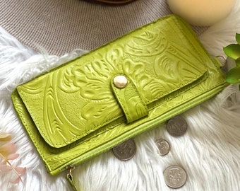 Embossed soft leather wallets for women • leather wallet women  • personalized gifts