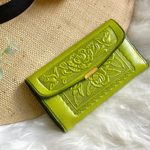 Vintage Style Leather Woman Wallet Woman Wallet Gifts for Etsy