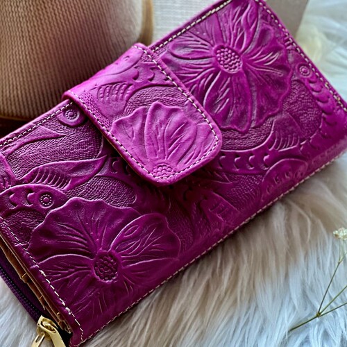 Big Leather Wallets for Women women's Wallets Gifts Etsy