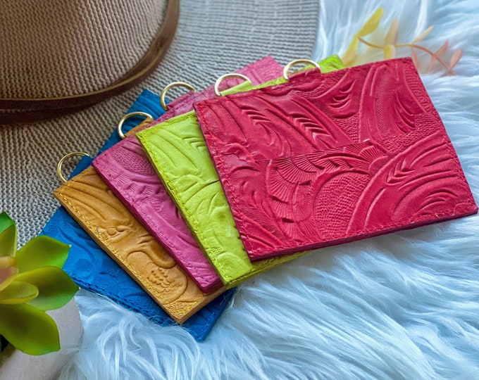 Handmade ID Holders • ID leather holder •ID and Credit Card cover • name badge holder • leather gifts for her • Credit Card Holder