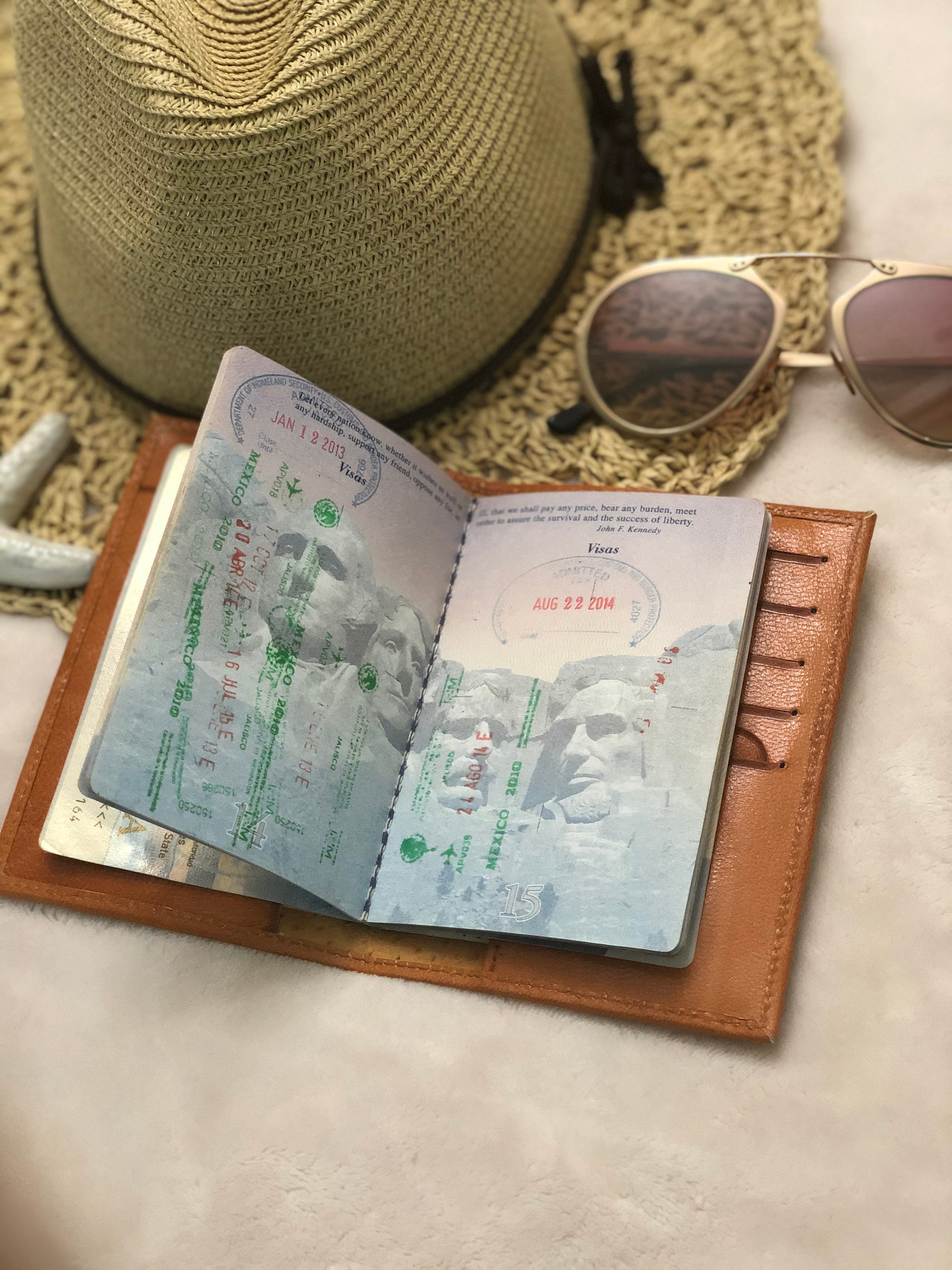 Saddle Leather Passport Cover*Tooled leather*Passport Wallet*Travel