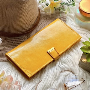 Carteras minimalistas de cuero hechas a mano para mujer • Carteras finas para mujer • Regalos de aniversario