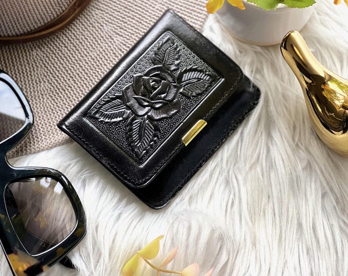 Small Leather Wallet for Women • Unique Gift Idea • Compact Card Holder