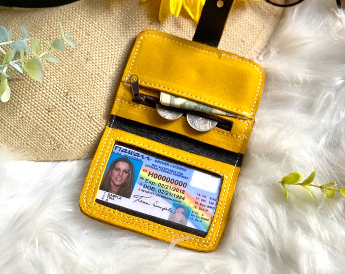 Small Leather Wallet for Women • ID Holder & Card Case • Handmade Sustainable Wallet • Travel Gift for Her, Sister, or Friend