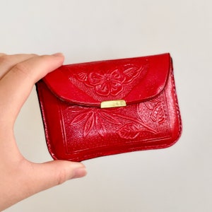 Leather Key ring wallet Zipper pouch Change Purse image 10