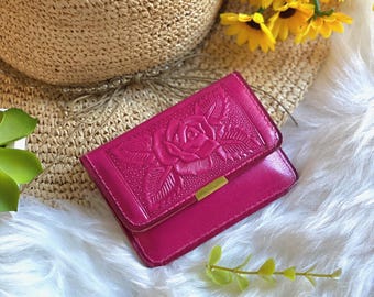 Small leather wallets for women • Teenage girl gifts • Cottagecore handmade item