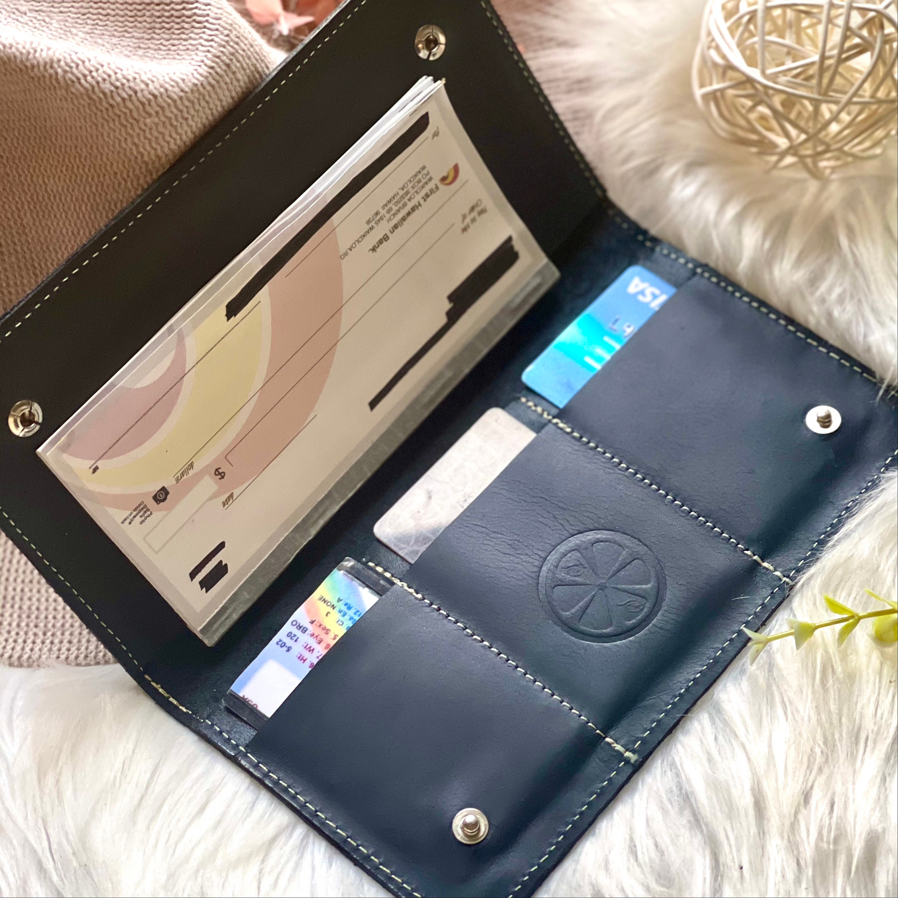 Personalized credit card holder • leather Travel wallet • gifts for her
