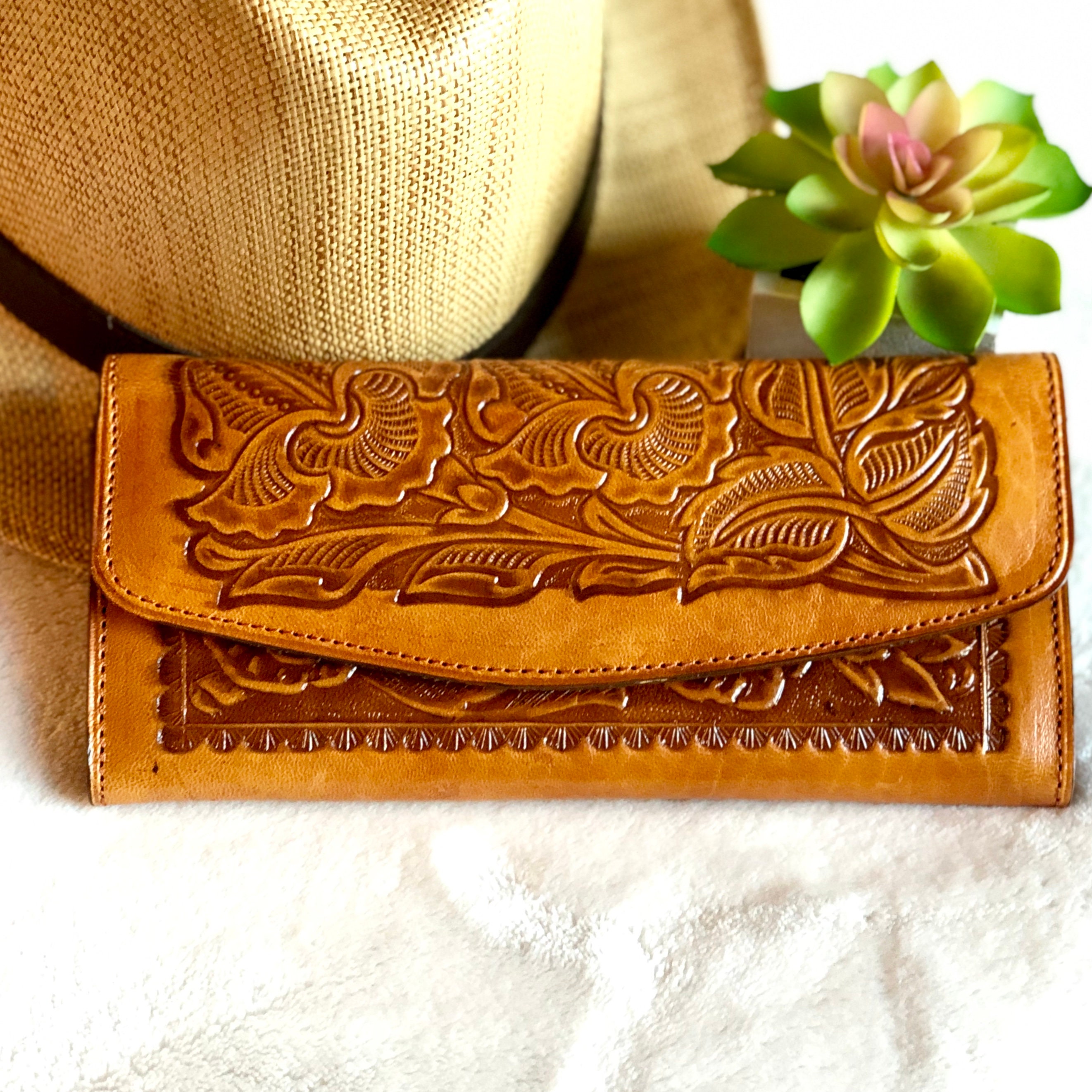 Western Wallet*Leather Wallet*Tooled Leather Wallet*Gift for her*Women