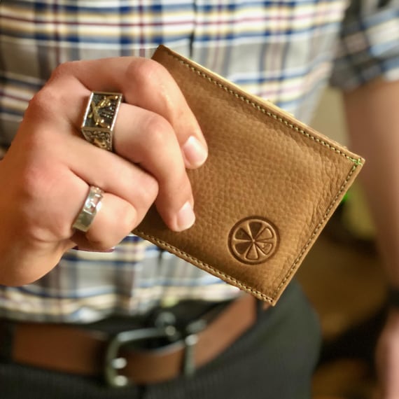 Personalized Leather Wallet for Men, Engraved Wallet, Gift for Dad, Handmade Bifold Wallet, Husband Birthday Gift