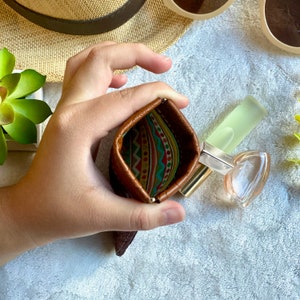 leather coin purse • Tooled squeeze pouch • Leather coin pouch • SalyLimonUSA • flex frame cute coin purse - leather pouch women - cute leather pouch - best pouch women - salyliimonusa