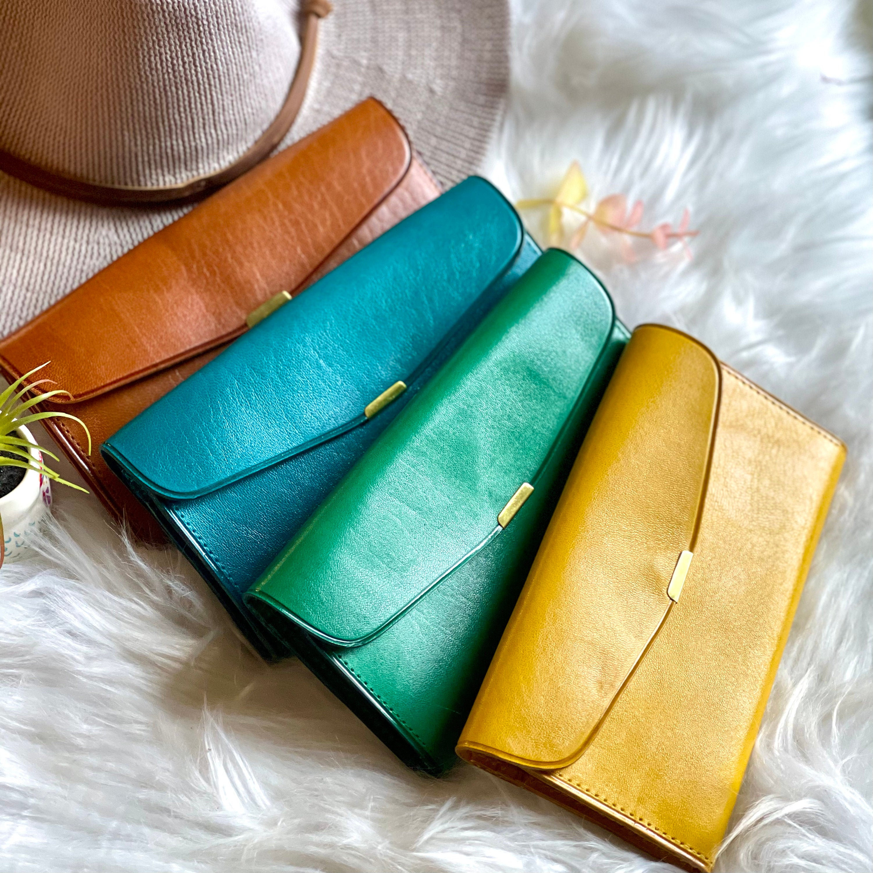 Slim Soft Leather Wallets Cute, Retro, and Perfect for Her • Personalized gifts for her